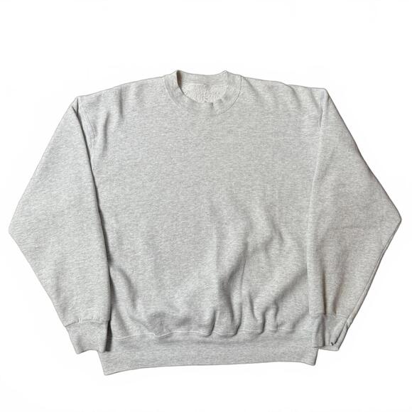 Vintage 1990s gray minimal essential gray sweatshirt XL - Picture 1 of 4